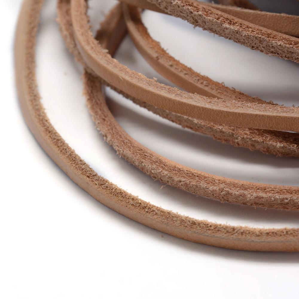 2x3mm Leather Lace (1m) - Camel