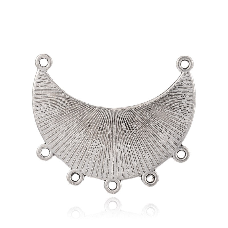 Pendant Moon Chandelier w. Chinese Knot (1) - Antique Silver