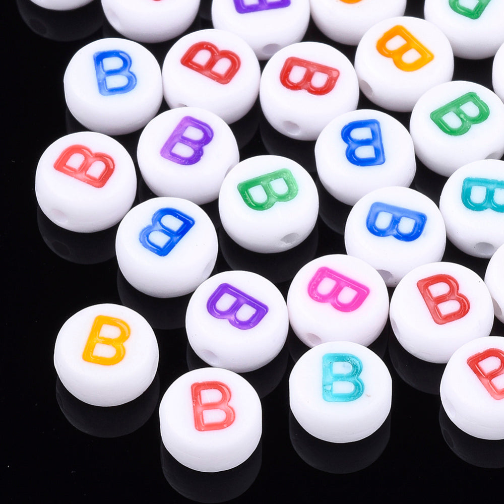 Alphabet Letter Beads (Rainbow) - B