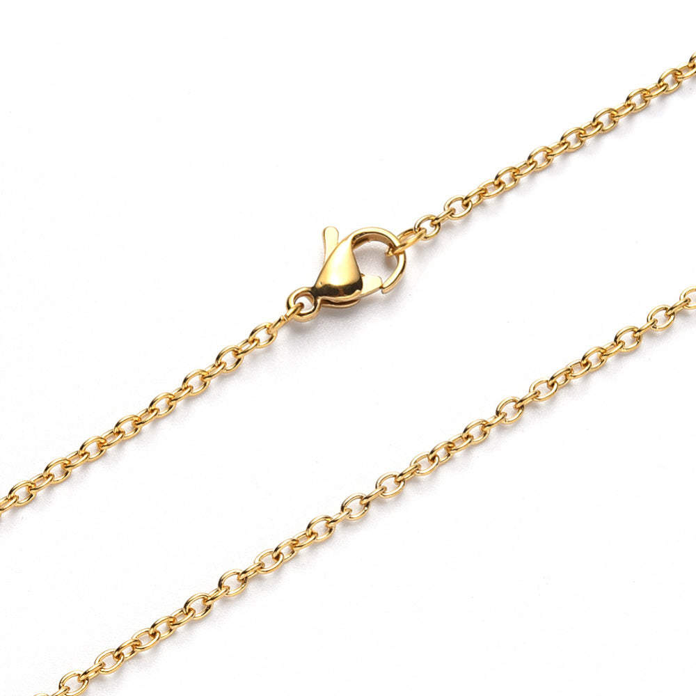 50cm Stainless Steel Cable Chain - Gold