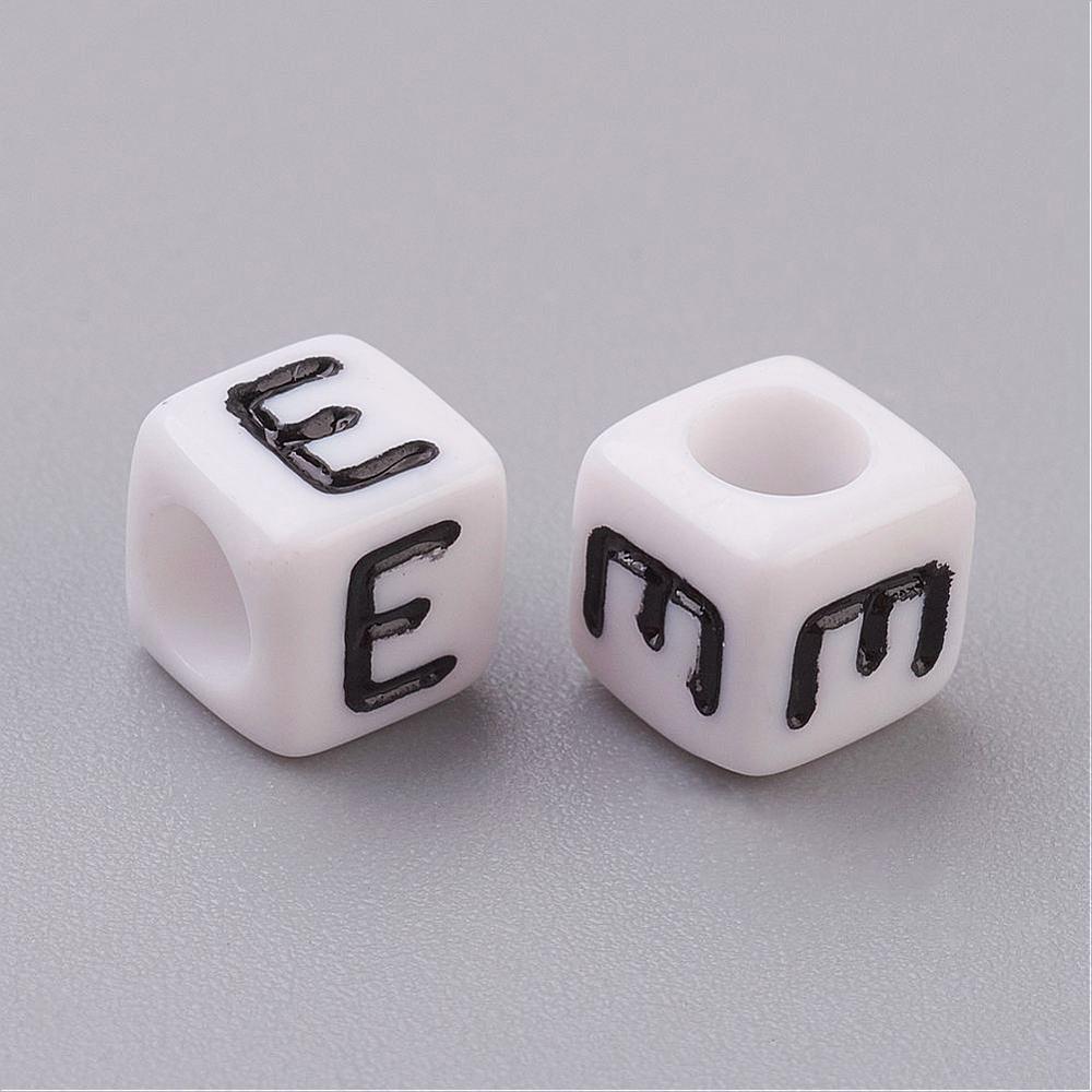 Alphabet Letter Beads (Cubes) - E
