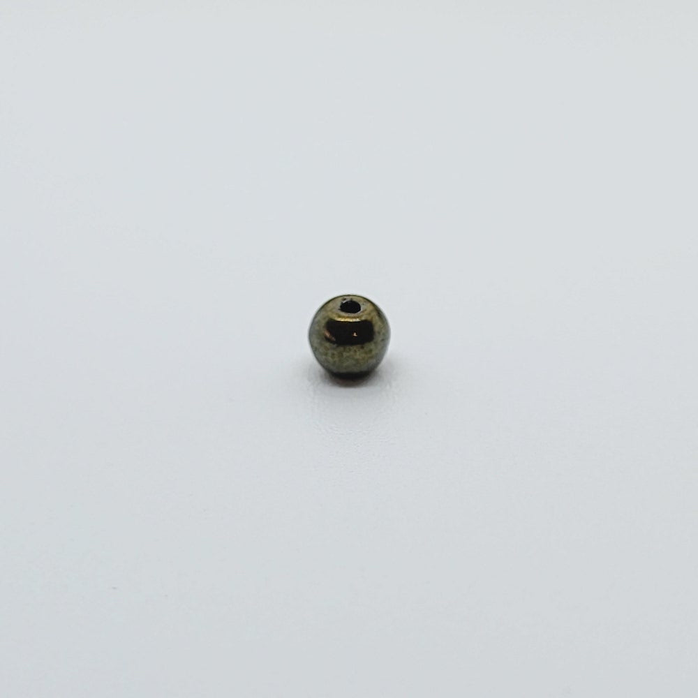 4mm Round (100) - Brown Iris - Vintage Czech Glass Beads