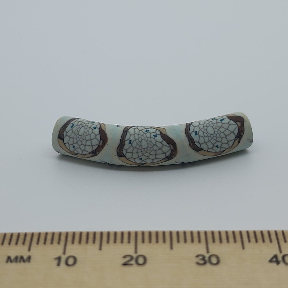 35x7mm Elbow Fimo Beads (10) - Dream Catcher Web