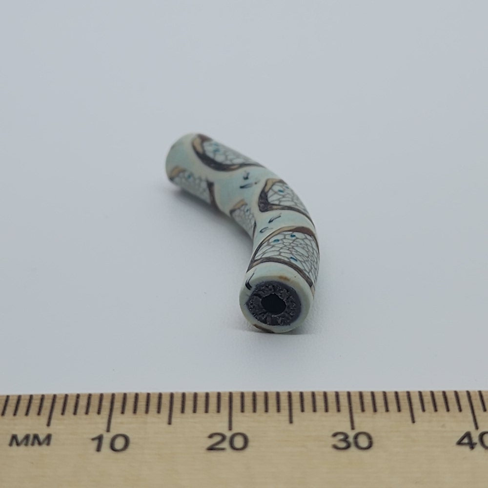 35x7mm Elbow Fimo Beads (10) - Dream Catcher Web