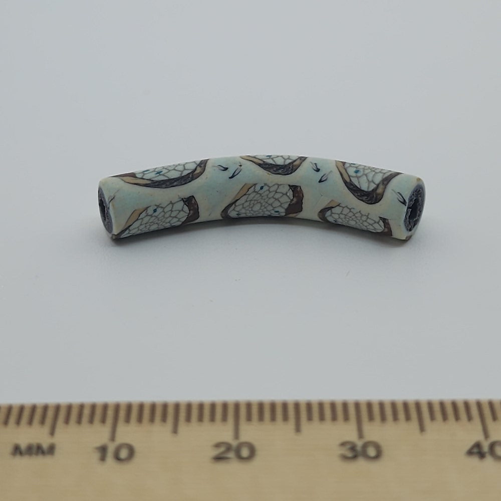 35x7mm Elbow Fimo Beads (10) - Dream Catcher Web