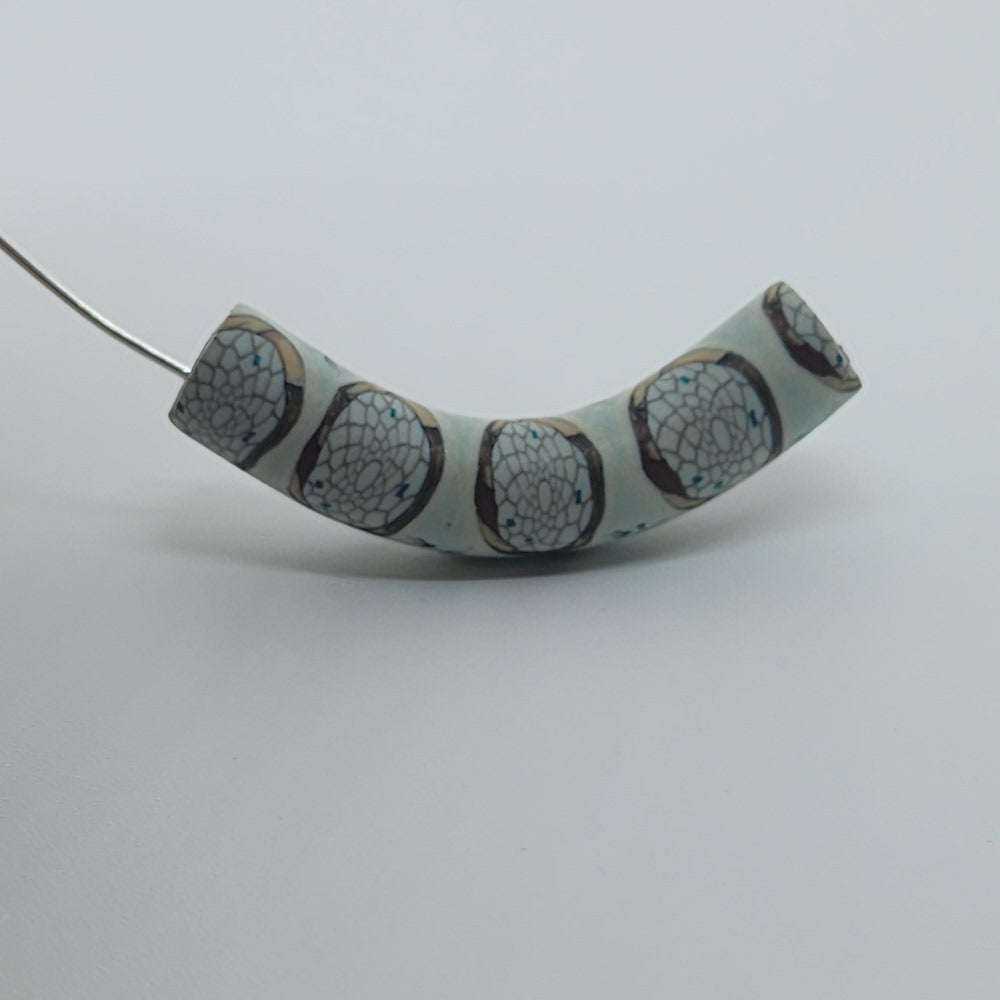 35x7mm Elbow Fimo Beads (10) - Dream Catcher Web