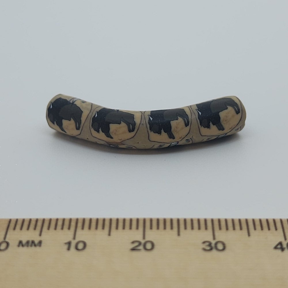 35x7mm Elbow Fimo Beads (10) - Buffalo