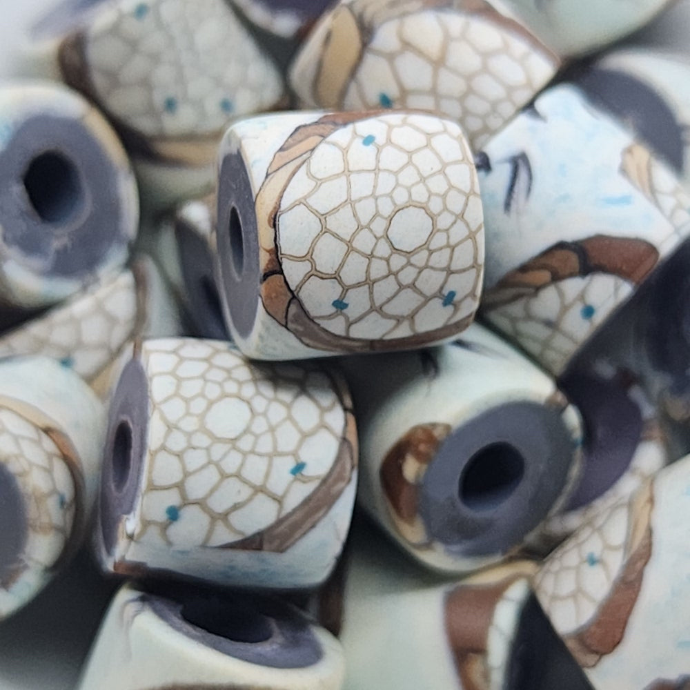 10mm Tube Fimo Beads (10) - Dream Catcher Web