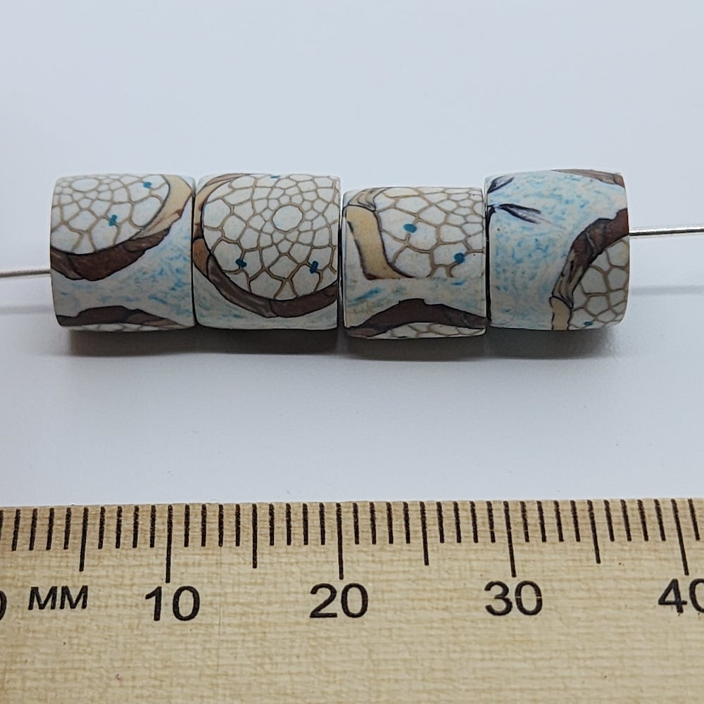 10mm Tube Fimo Beads (10) - Dream Catcher Web