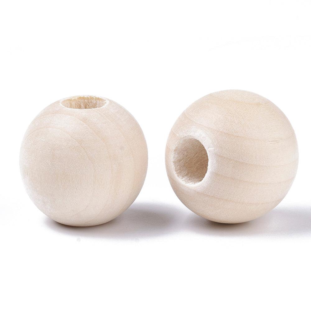 Raw Wood 40mm Bead - 10mm Hole