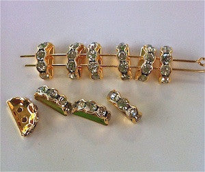 12x7mm Gold 2-hole Swarovski Bridge Qty: 10 - Bead Shack