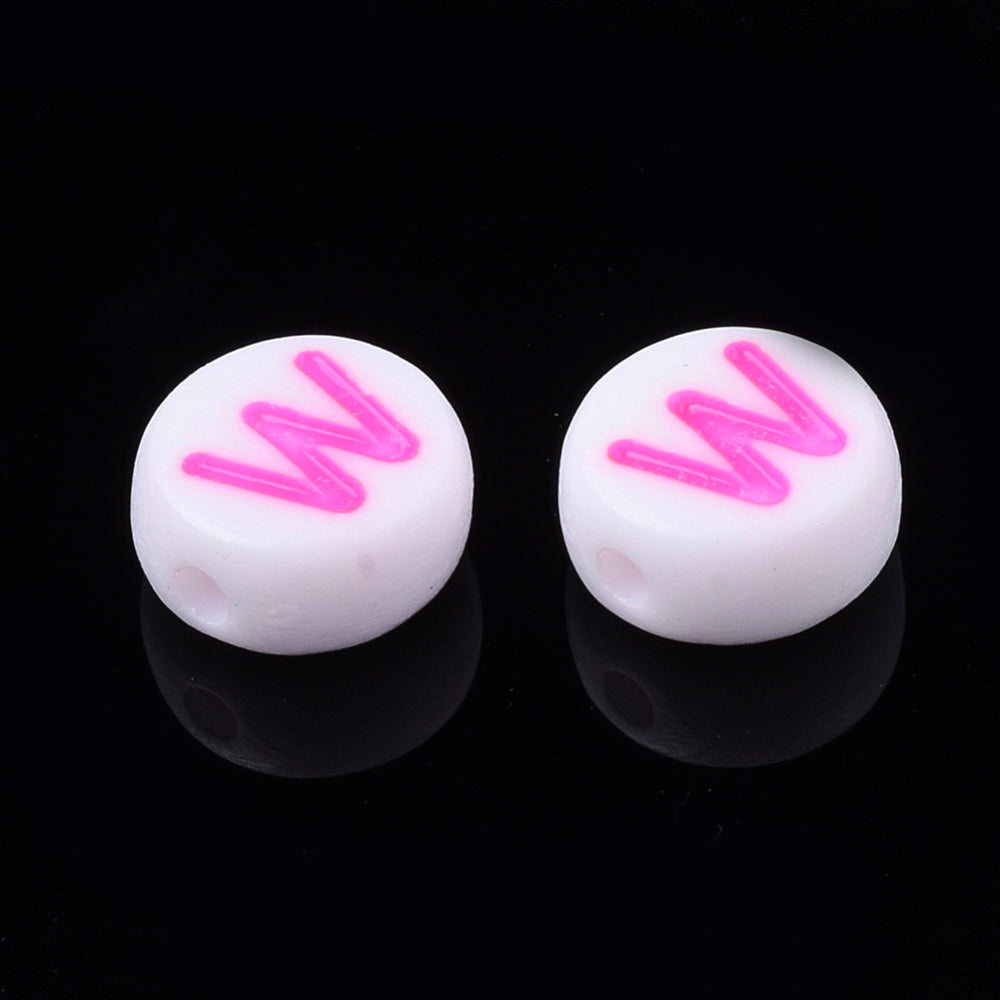 Alphabet Letter Beads (Rainbow) - W