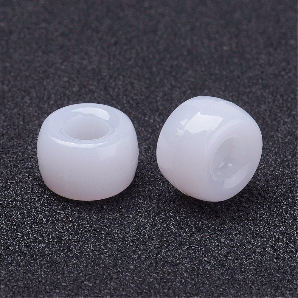 White Opaque (100) - Acrylic Pony Beads
