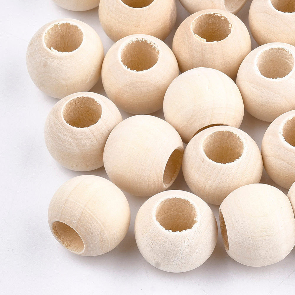 Raw Wood 20x15mm Beads - 10mm Hole
