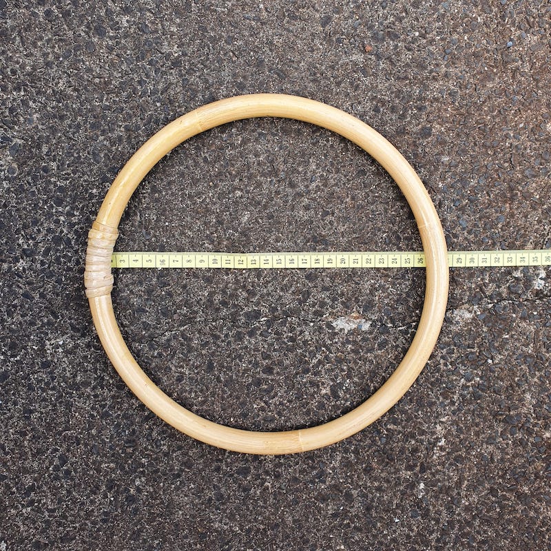 27cm Rattan Hoop - Natural & Handmade