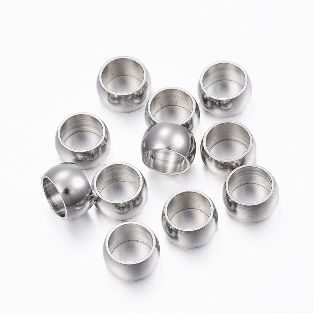 8mm Stainless Steel Beads (25)
