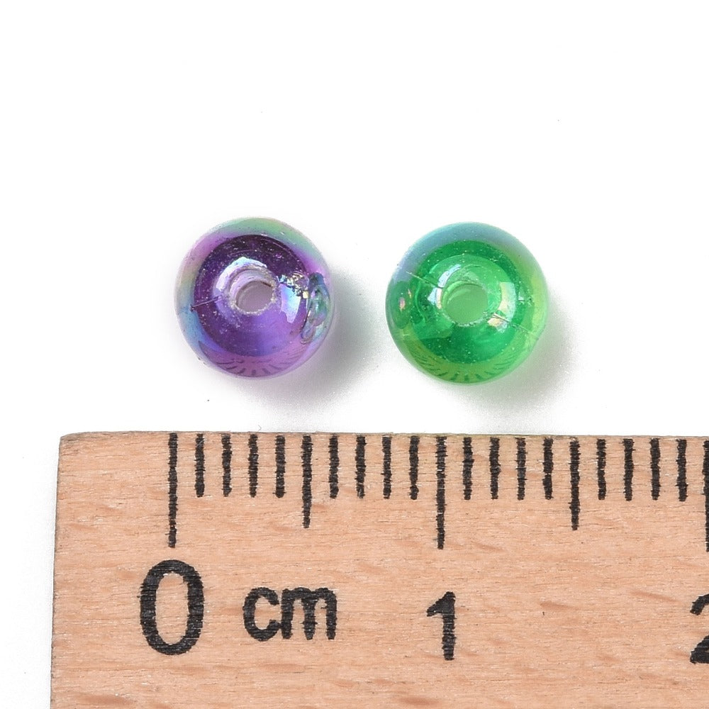 6mm Round AB Beads - Mix (100)