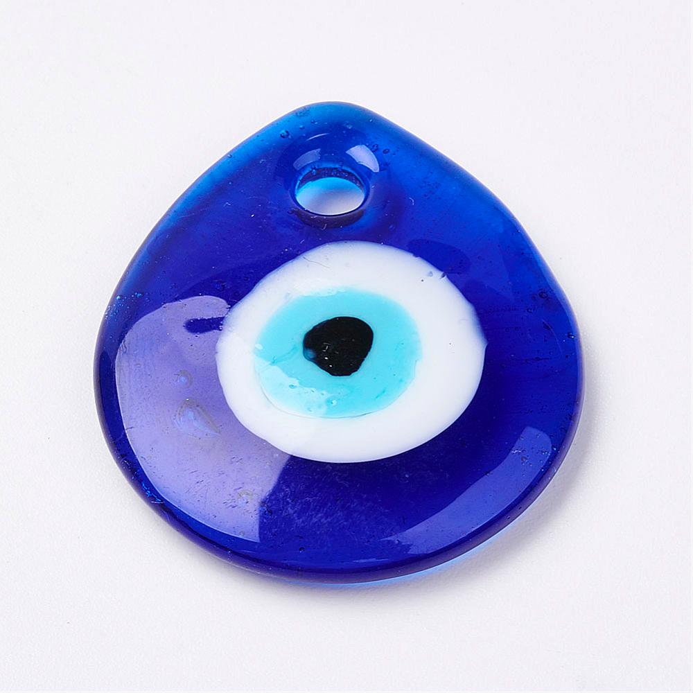 Evil Eye Teardrop Glass Pendant (1)