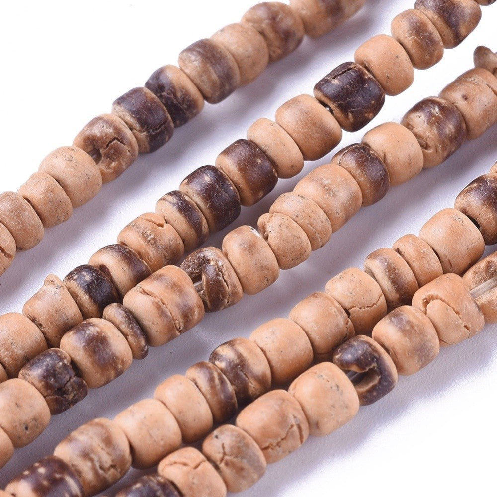 3-4mm Beads (1 Strand) - Coconut - Browns