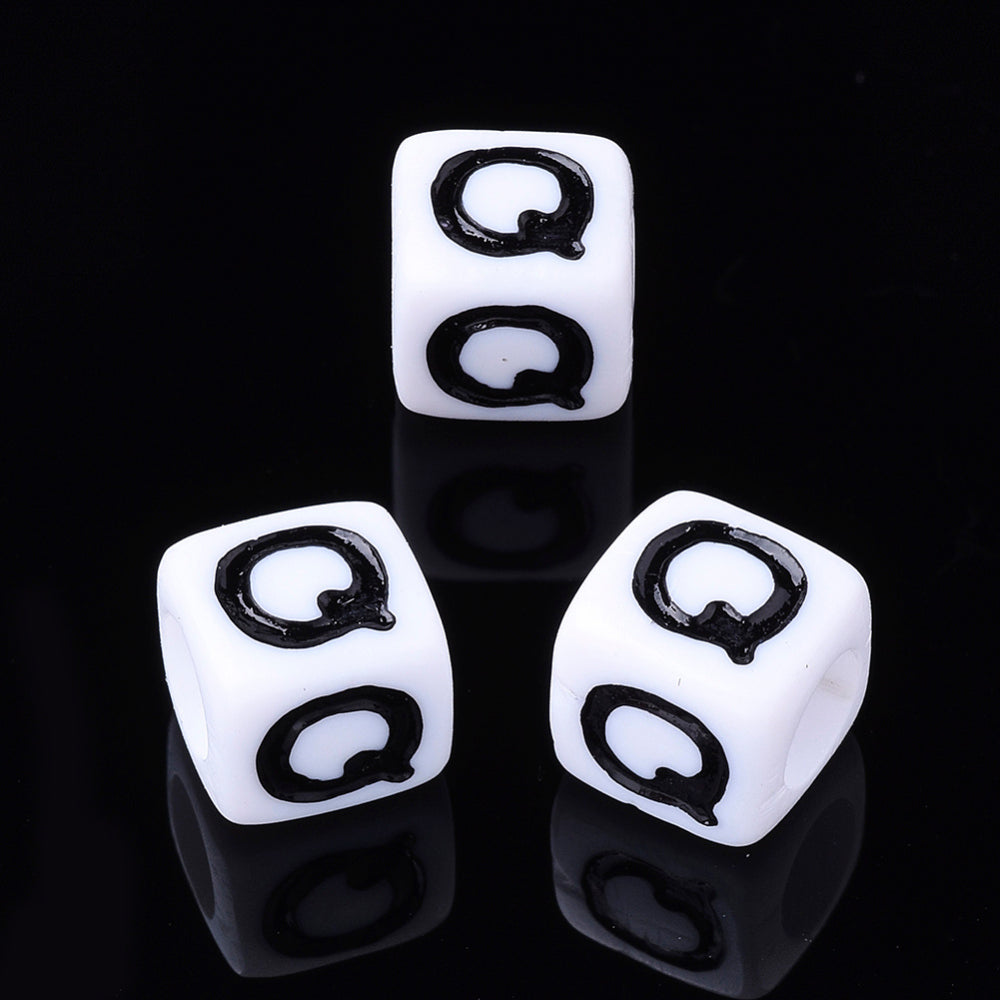 Alphabet Letter Beads (Cubes) - Q