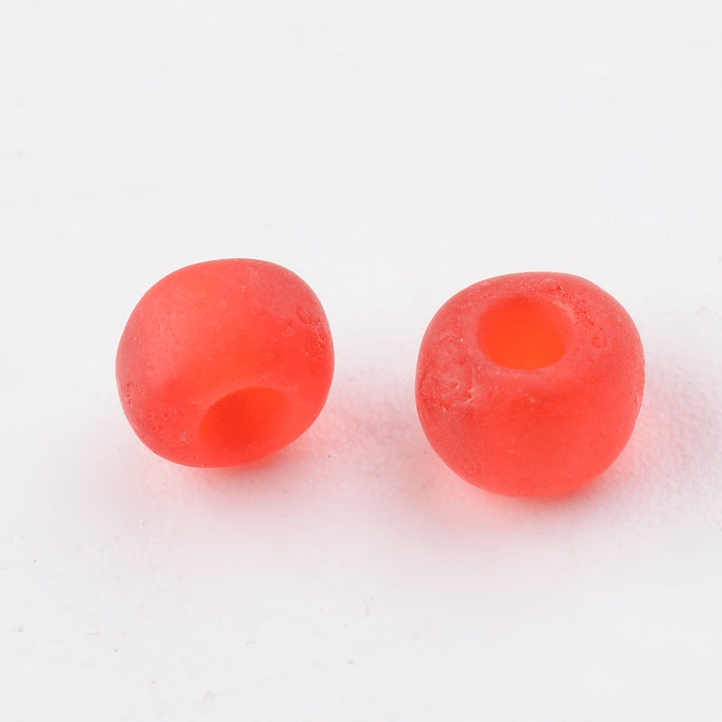 Red - 6/0 Frosted Transparent (50g) - Seed Beads