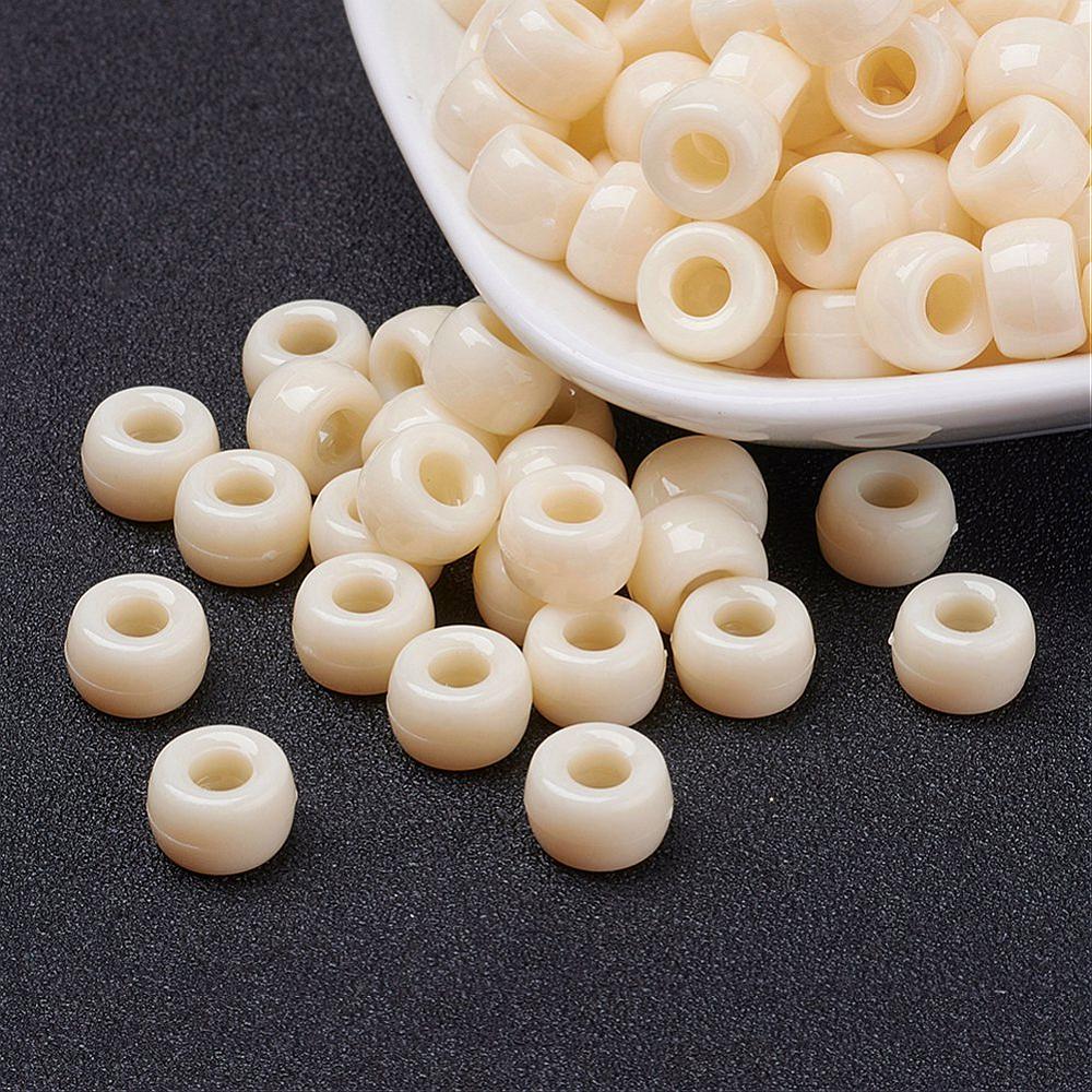 Cream Opaque (100) - Acrylic Pony Beads