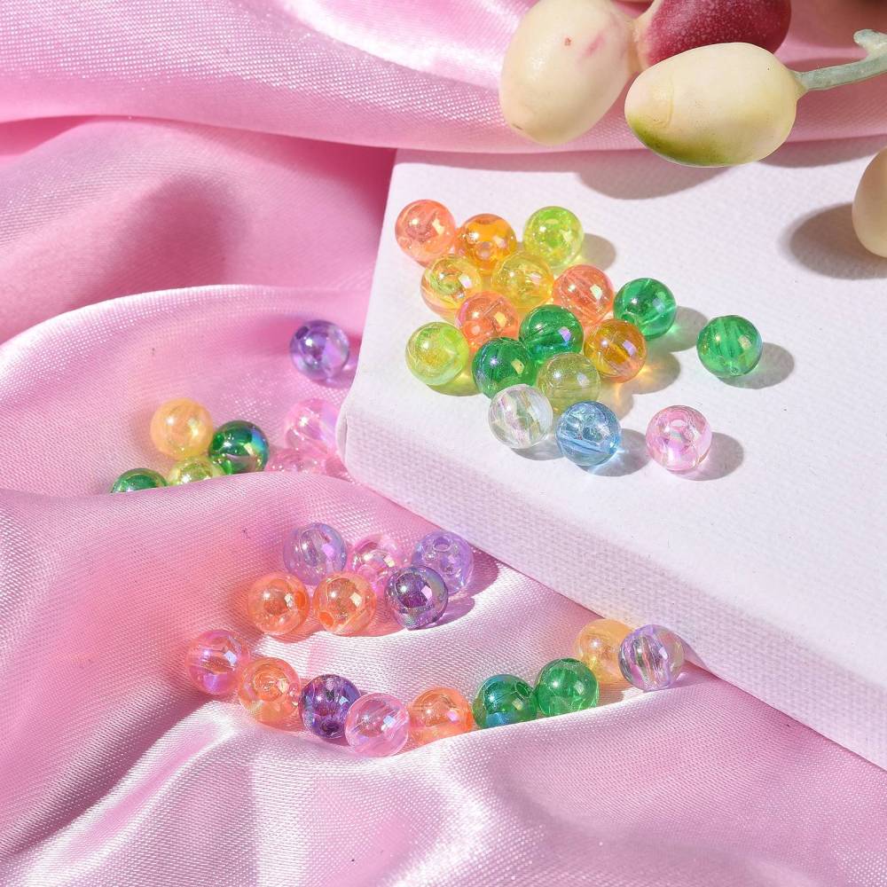 6mm Round AB Beads - Mix (100)
