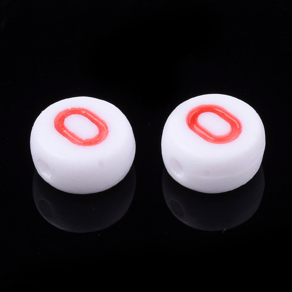 Alphabet Letter Beads (Rainbow) - O