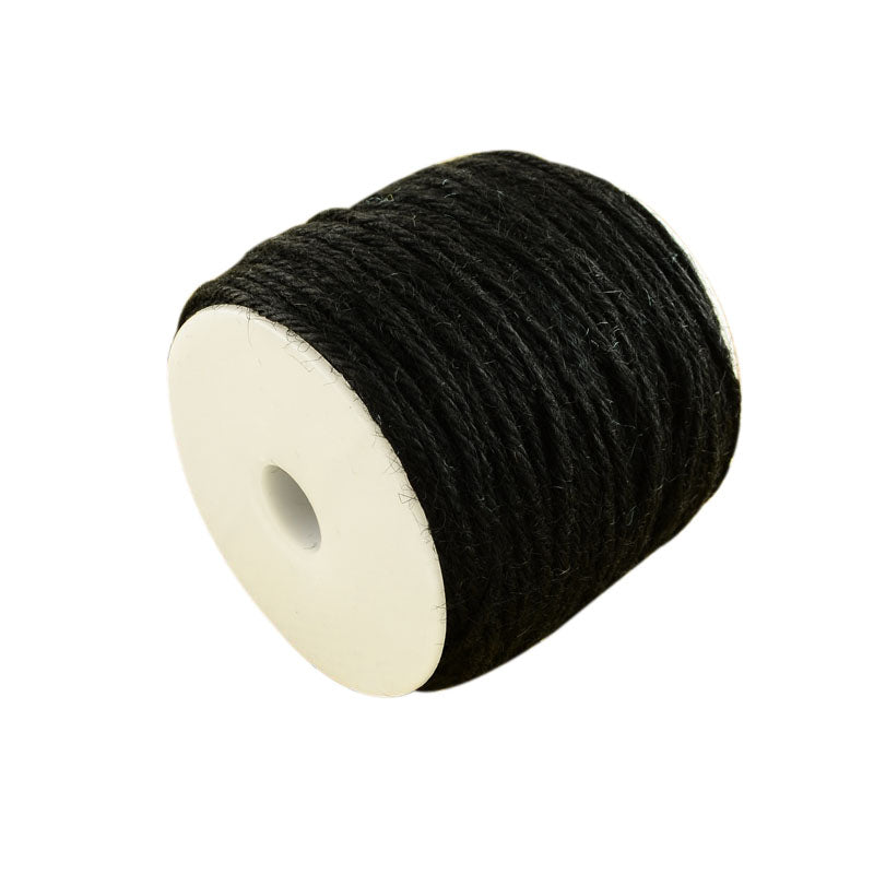 Black (10m) - 2mm Hemp String