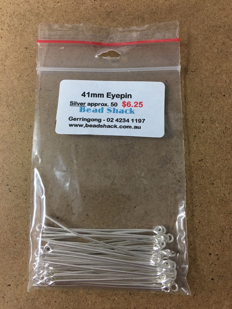 41mm Eyepin - Silver - Bead Shack