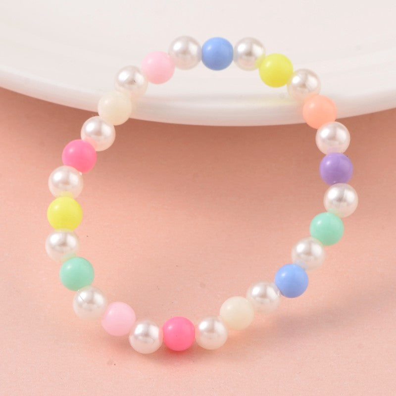 Beaded Pearl & Pastels Bracelet