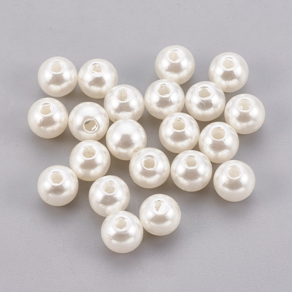 6mm Acrylic Pearls (100) - Cream