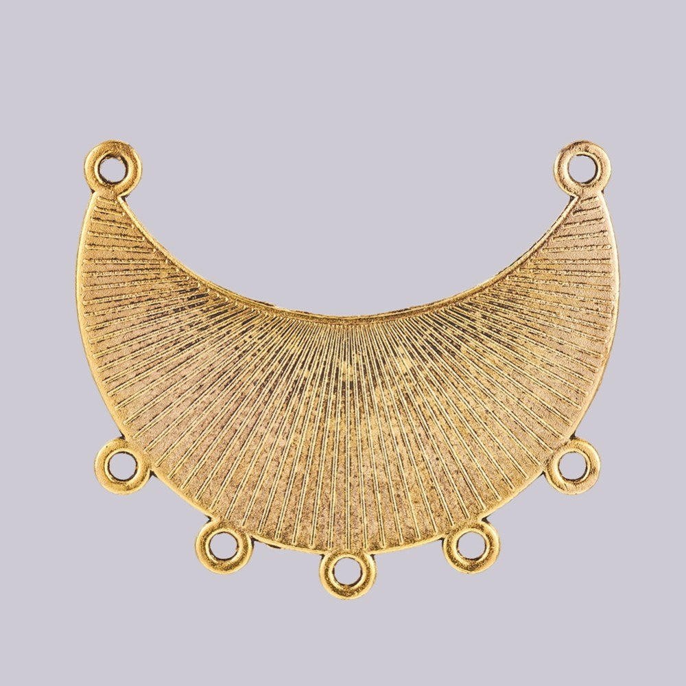 Pendant Moon Chandelier w. Chinese Knot (1) - Antique Gold