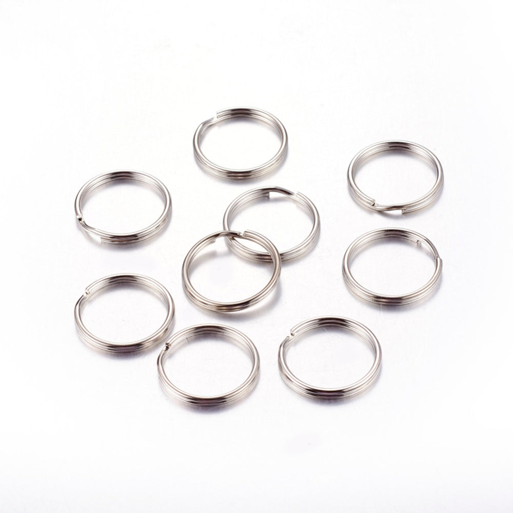 20mm Splitrings Silver Tone - Qty: 20