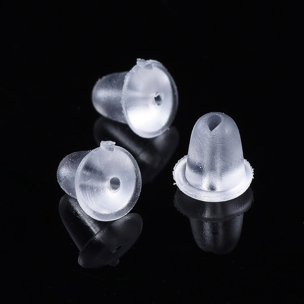Earring (Bullet) Backs (100) - Silicone