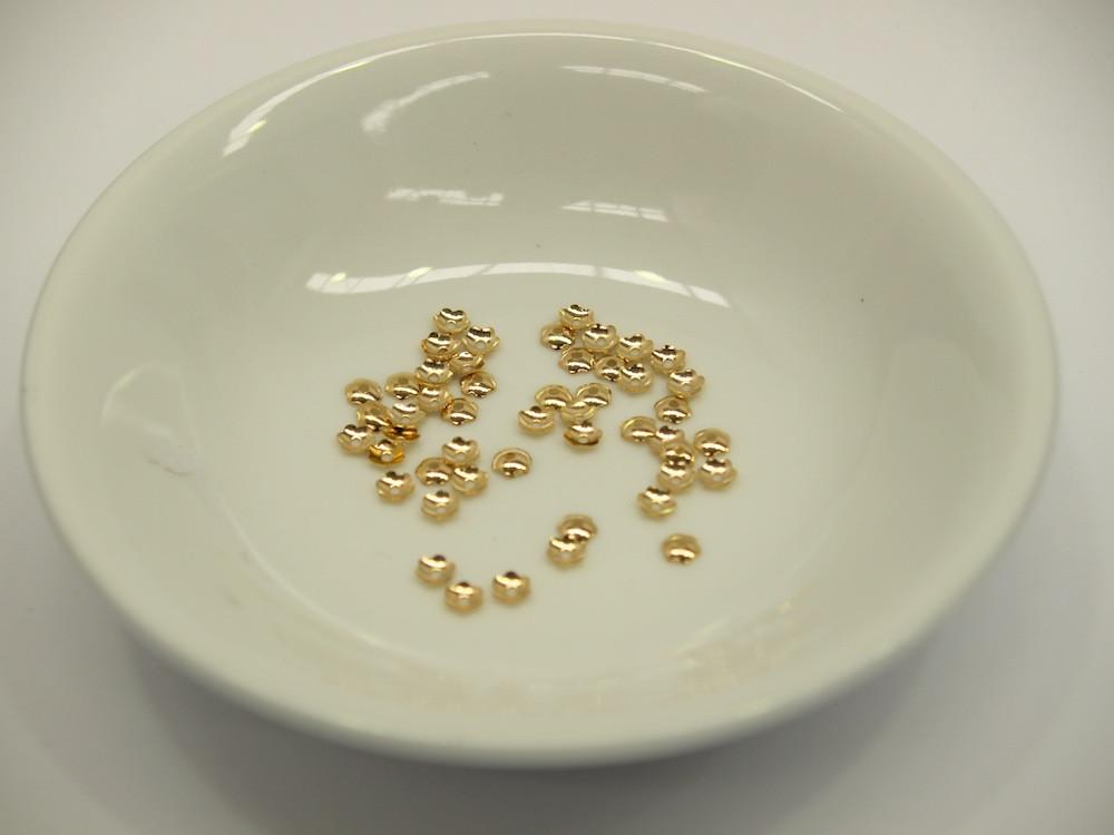 4mm Bead Caps (100) - Gold - Daisy