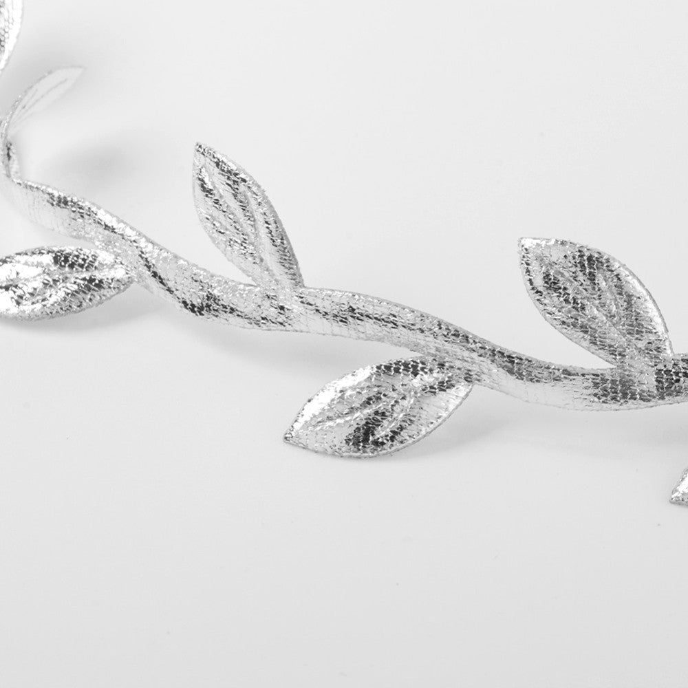 Leaf Trim Ribbon (9.2m) - Metallic Silver