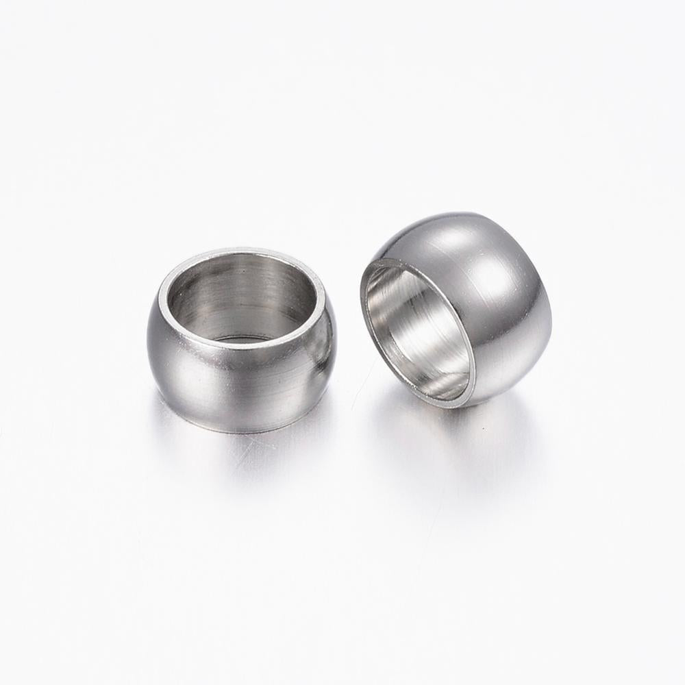 8mm Stainless Steel Beads (25)