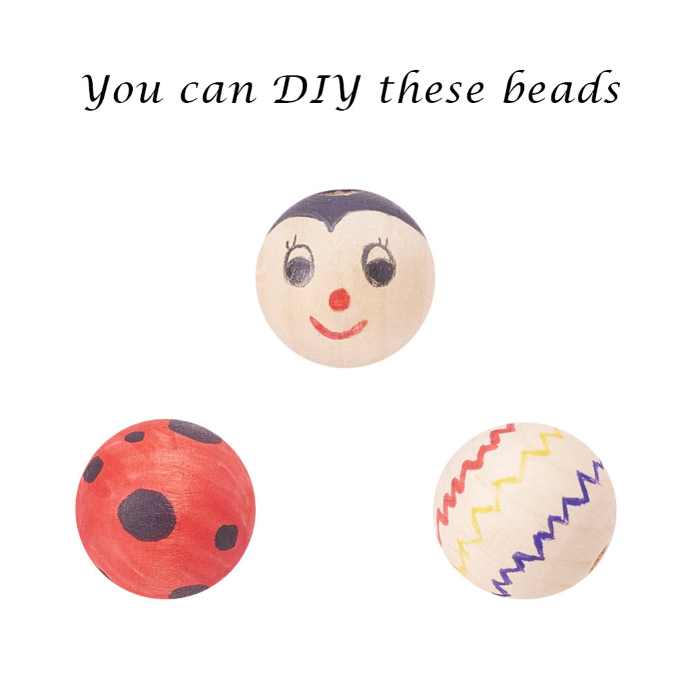 Raw Wood 12mm Round Beads - Bead Shack