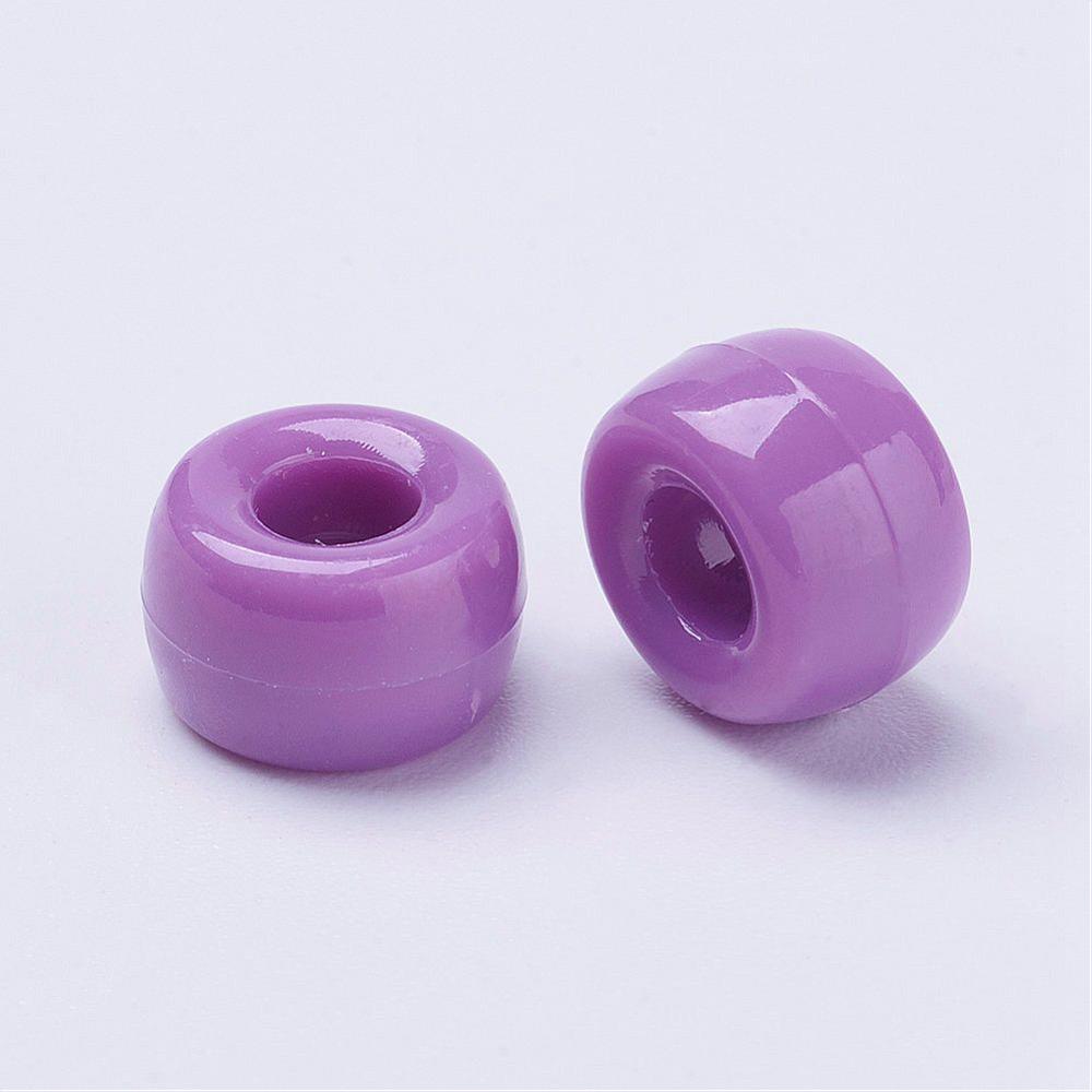 Purple Opaque - Acrylic Pony Beads (100)