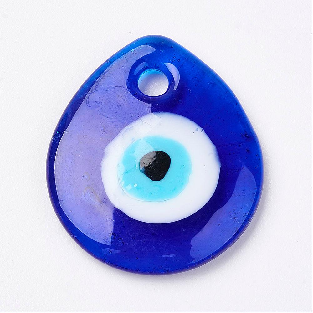 Evil Eye Teardrop Glass Pendant (1)