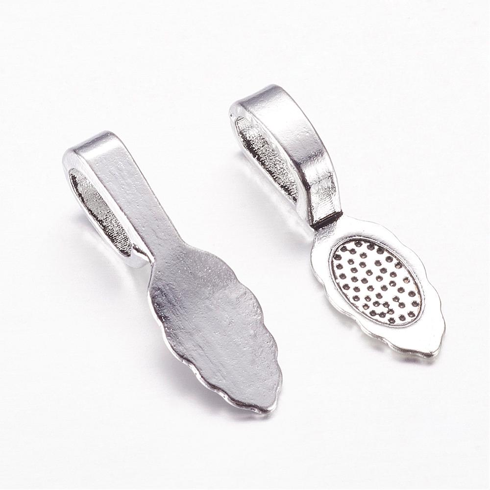 Pendant Bail - Platinum LEAF (2)