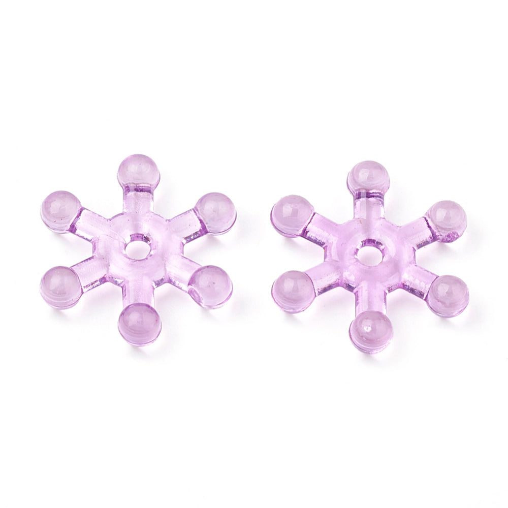 Pinwheel (100) - 15mm Acrylic Transparent Beads