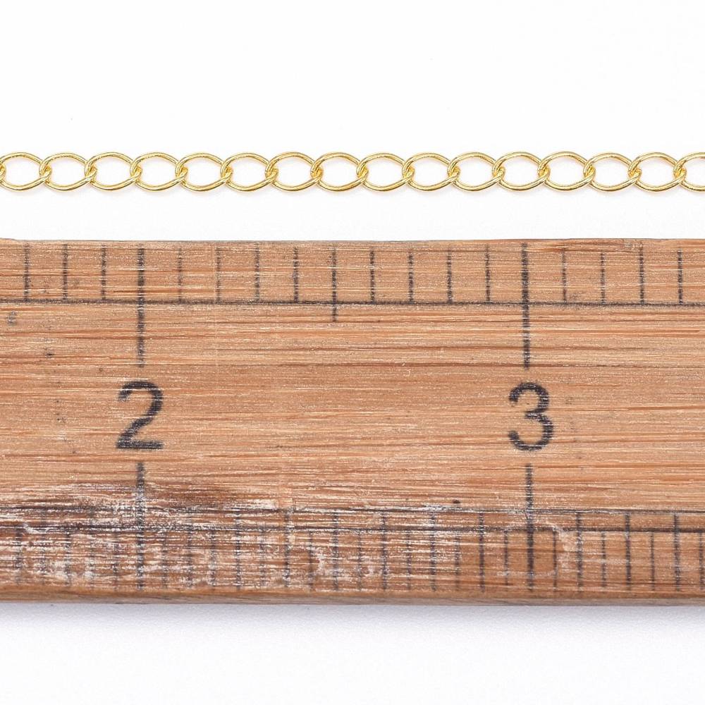 Curb Chain w. Soldered Links (10m) - Gold