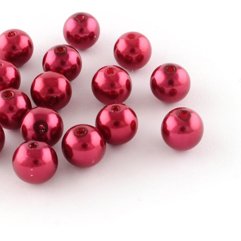 6mm Pearl Beads (100) - Red