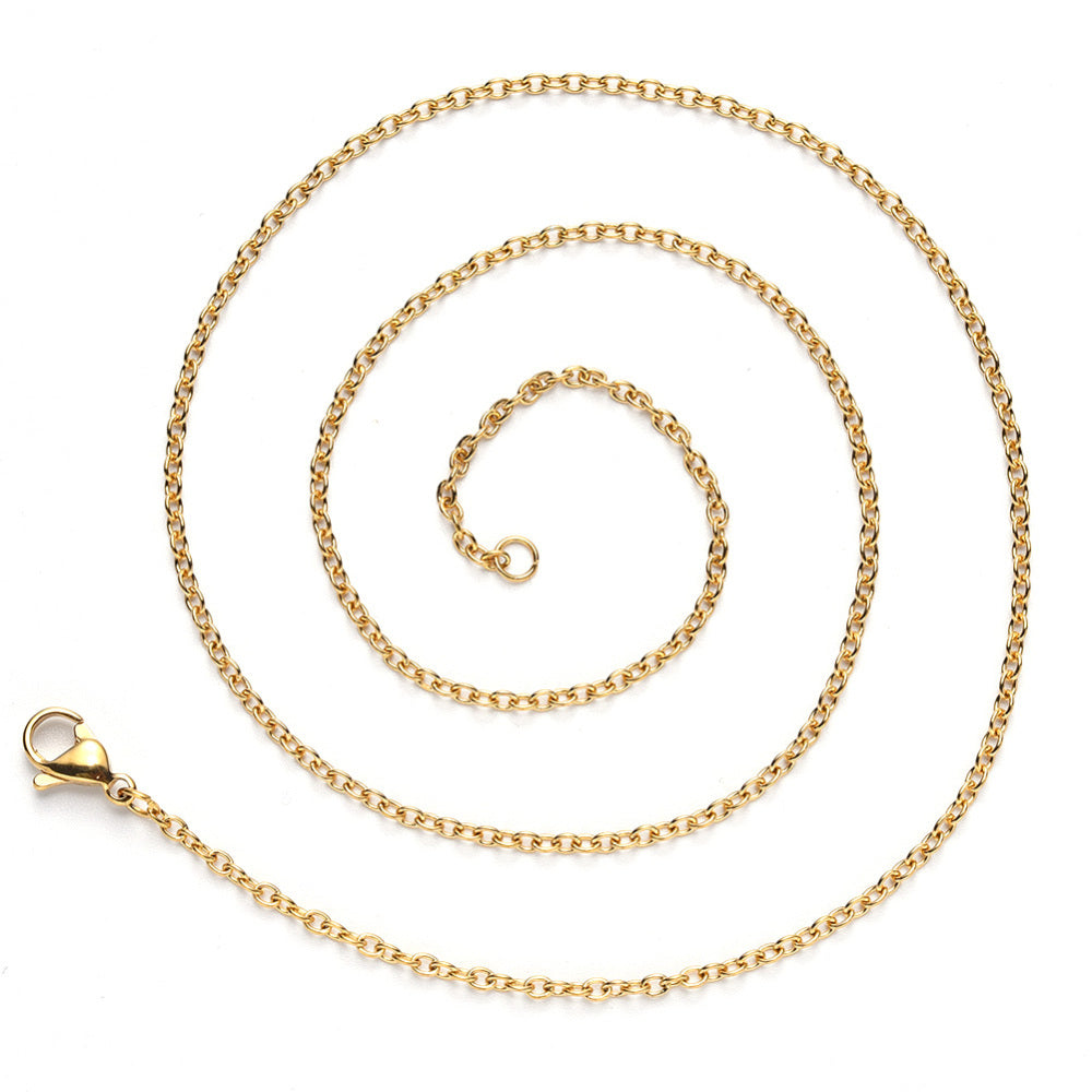 50cm Stainless Steel Cable Chain - Gold