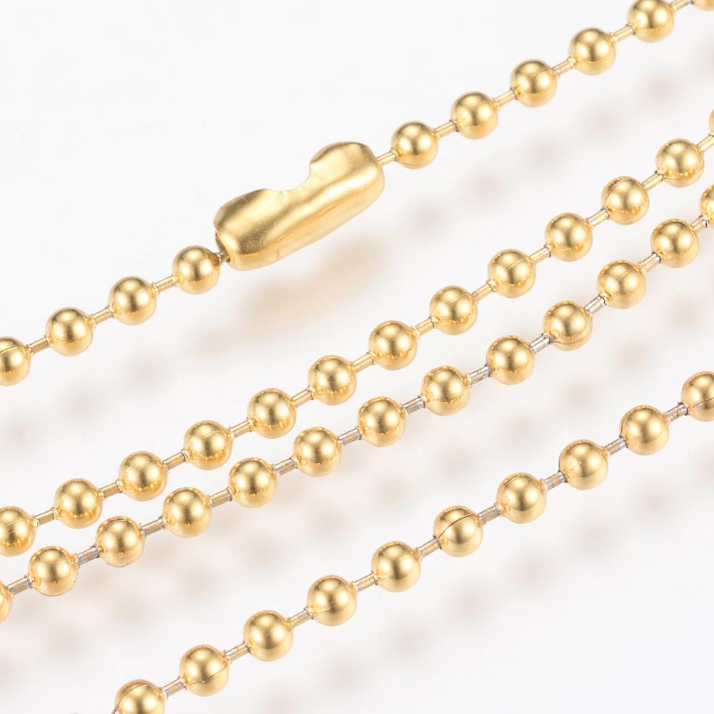 75cm Steel Ball Chain - Gold