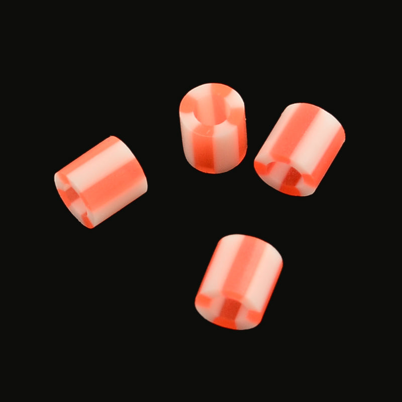 5mm Perler Beads - ORANGE/WHITE (500)