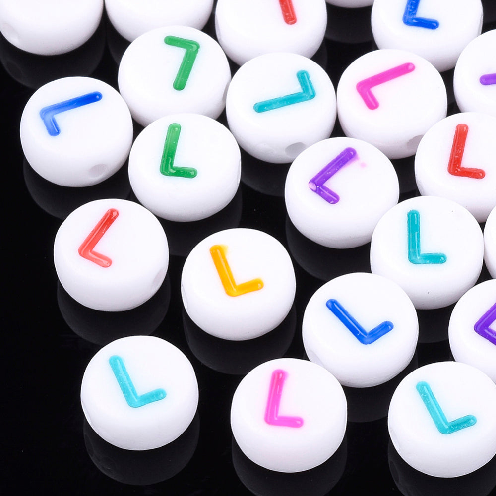 Alphabet Letter Beads (Rainbow) - L
