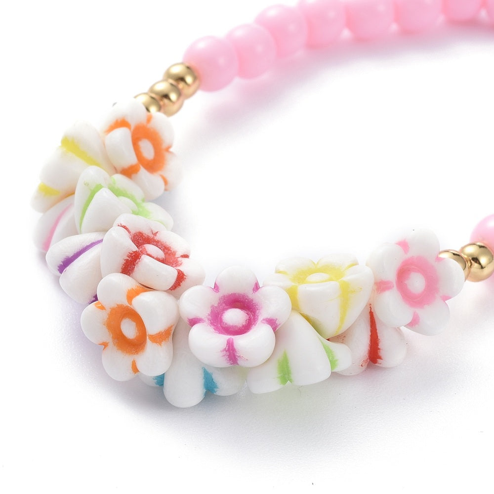 Beaded Flower Bunch Bracelet